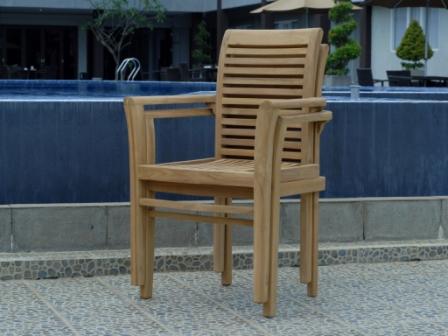 Teak New Stacking Chair